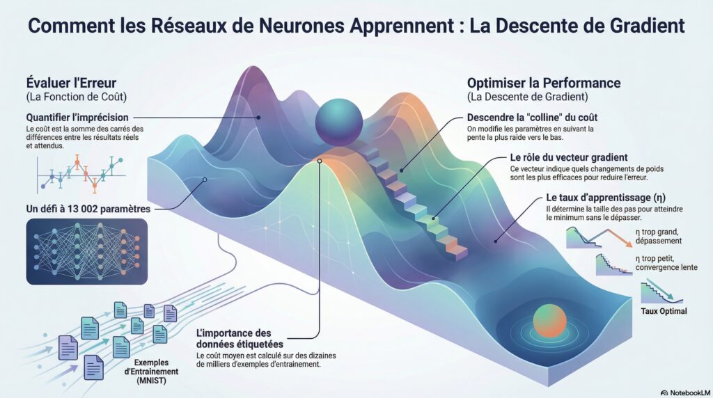 Chapitre 2 - Comment le réseau apprend (loss, descente de gradient).