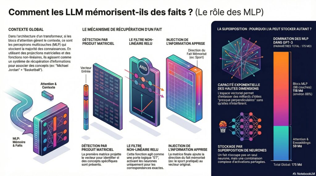 Chapitre 9 - MLP dans les Transformers — où sont stockés les faits.